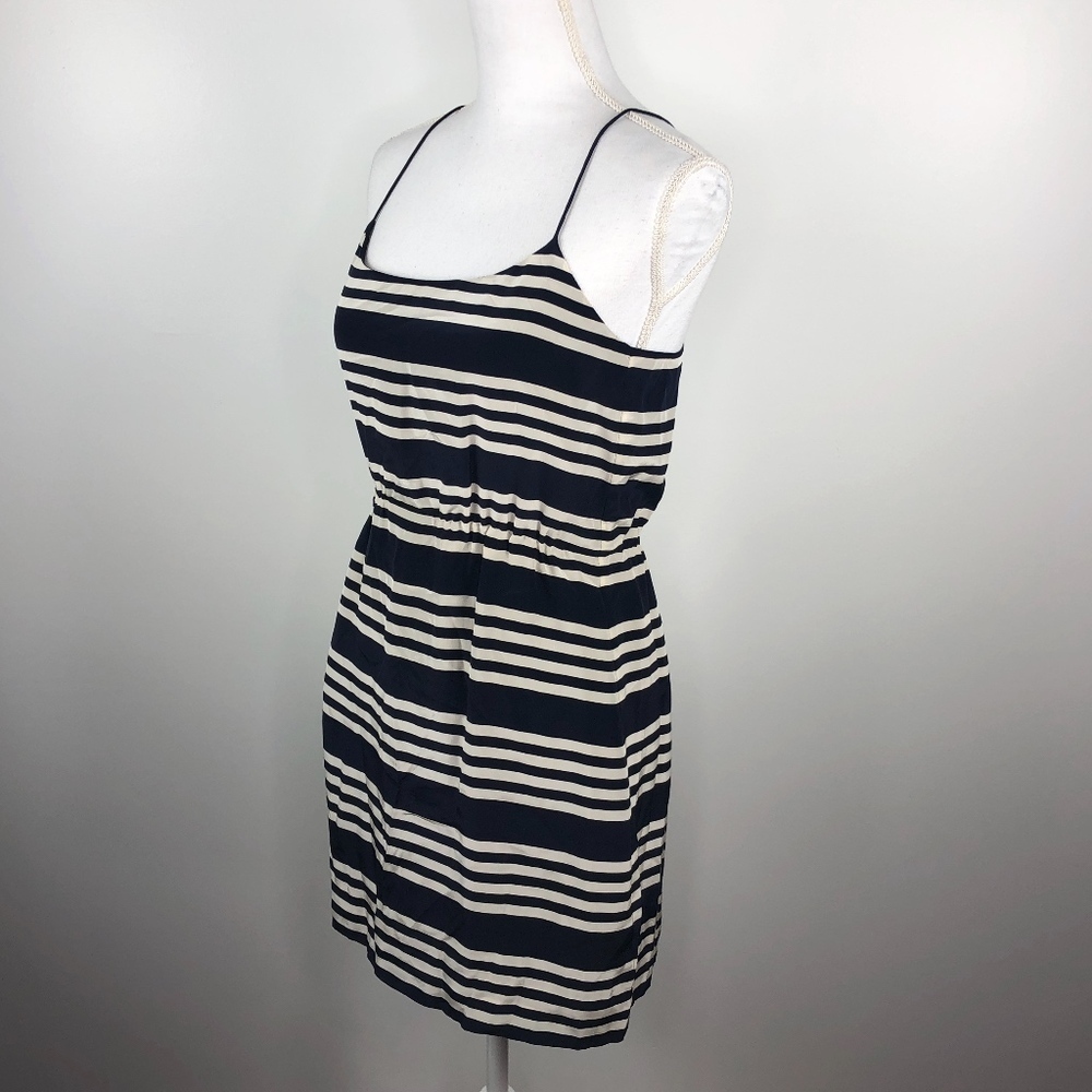 J. Crew Silk Blouson dress in stripe 4